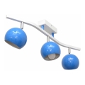 Spot MORRIS 3xE27/15W/230V blauw
