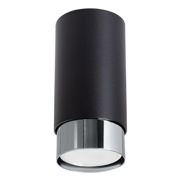 Spot NERO 1xGU10/10W/230V 12,5 cm zwart/glanzend chroom