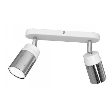 Spot NEST 2xGU10/8W/230V wit/glanzend chroom