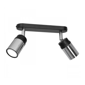 Spot NEST 2xGU10/8W/230V zwart/glanzend chroom