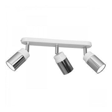 Spot NEST 3xGU10/8W/230V wit/glanzend chroom