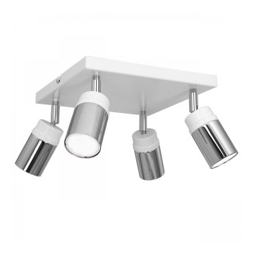 Spot NEST 4xGU10/8W/230V wit/glanzend chroom