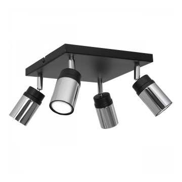 Spot NEST 4xGU10/8W/230V zwart/glanzend chroom