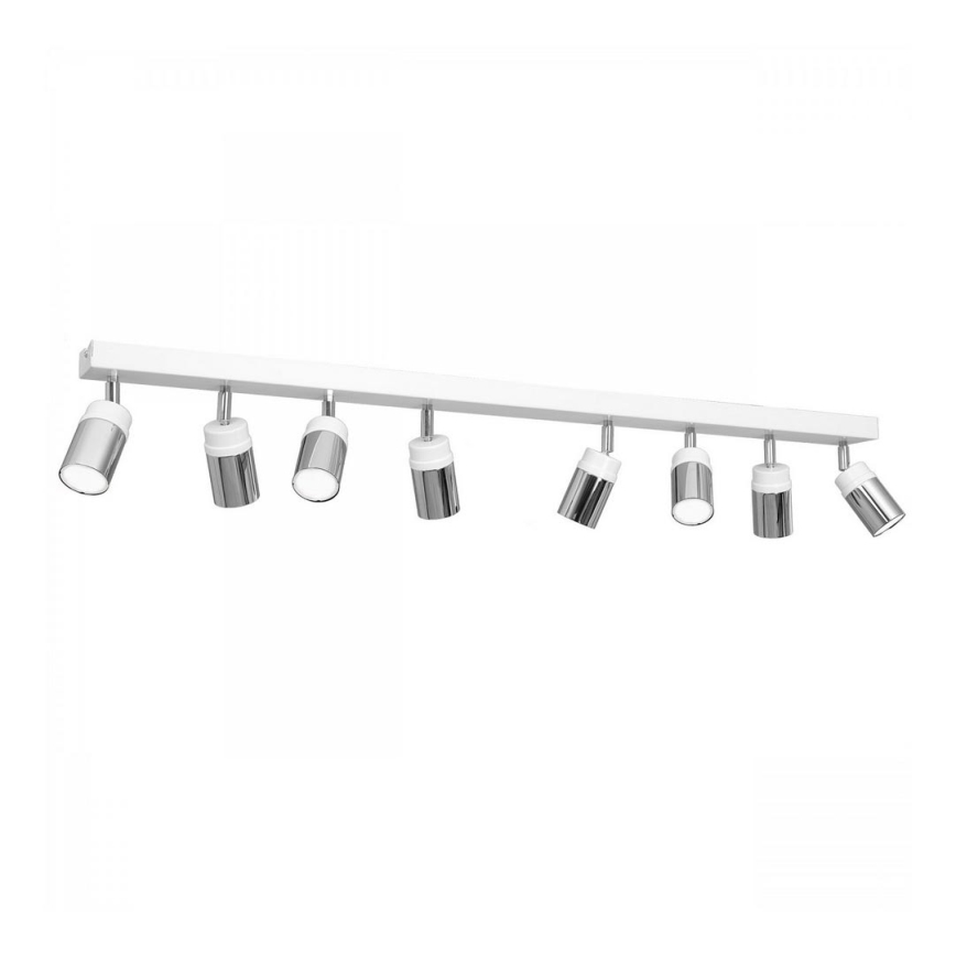 Spot NEST 8xGU10/8W/230V wit/glanzend chroom