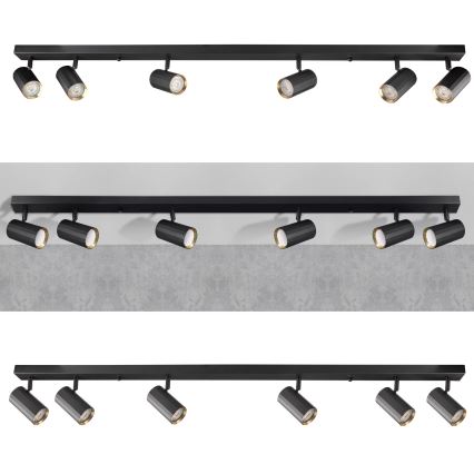 Spot NICEA 6xGU10/10W/230V zwart