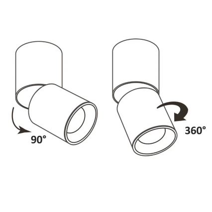Spot NIXA 1xGU10/10W/230V wit/gouden