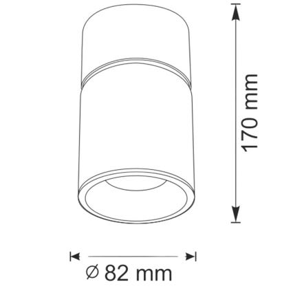 Spot NIXA 1xGU10/10W/230V zwart