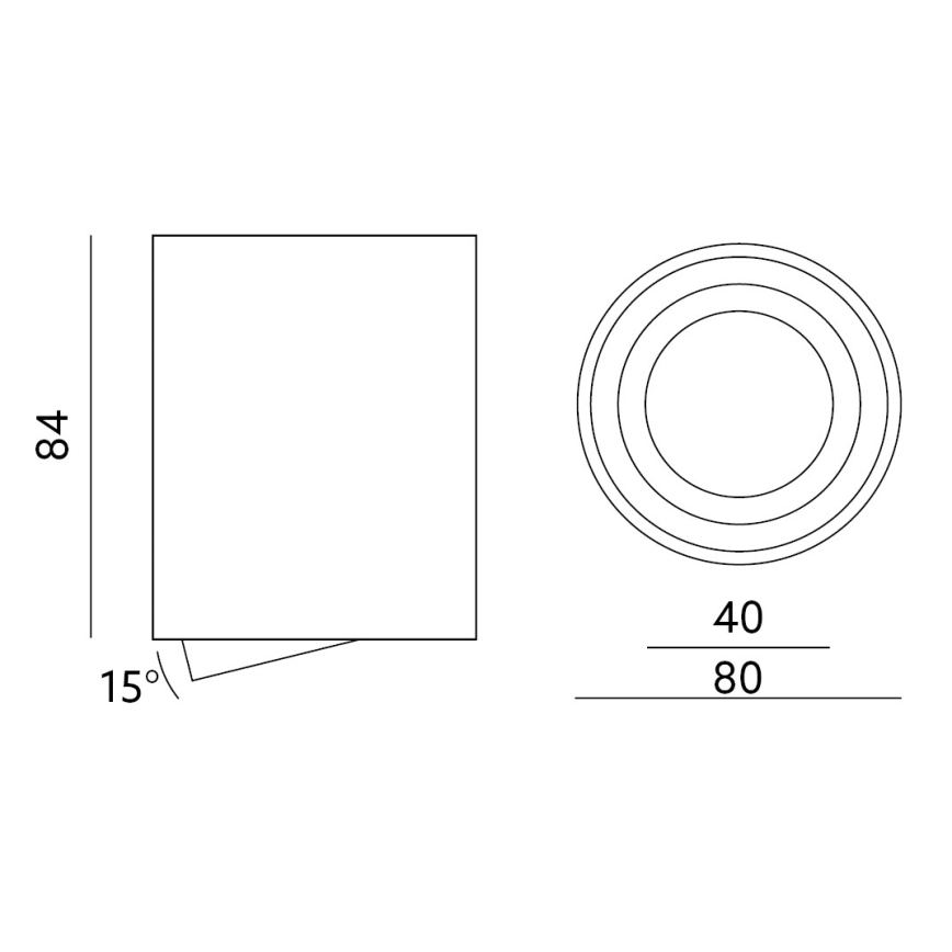 Spot OH36 1xGU10/35W/230V 8,4 cm zwart