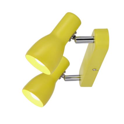 Spot  PICARDO 2xE14/40W/230V geel