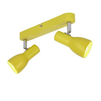 Spot  PICARDO 2xE14/40W/230V geel