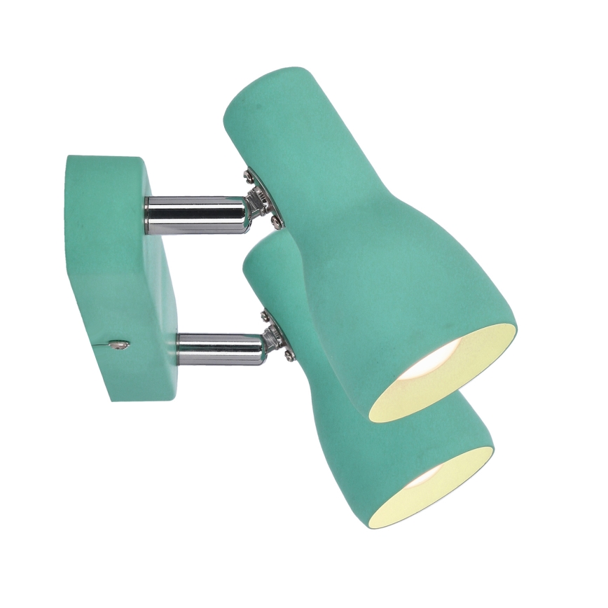 Spot  PICARDO 2xE14/40W/230V turquoise