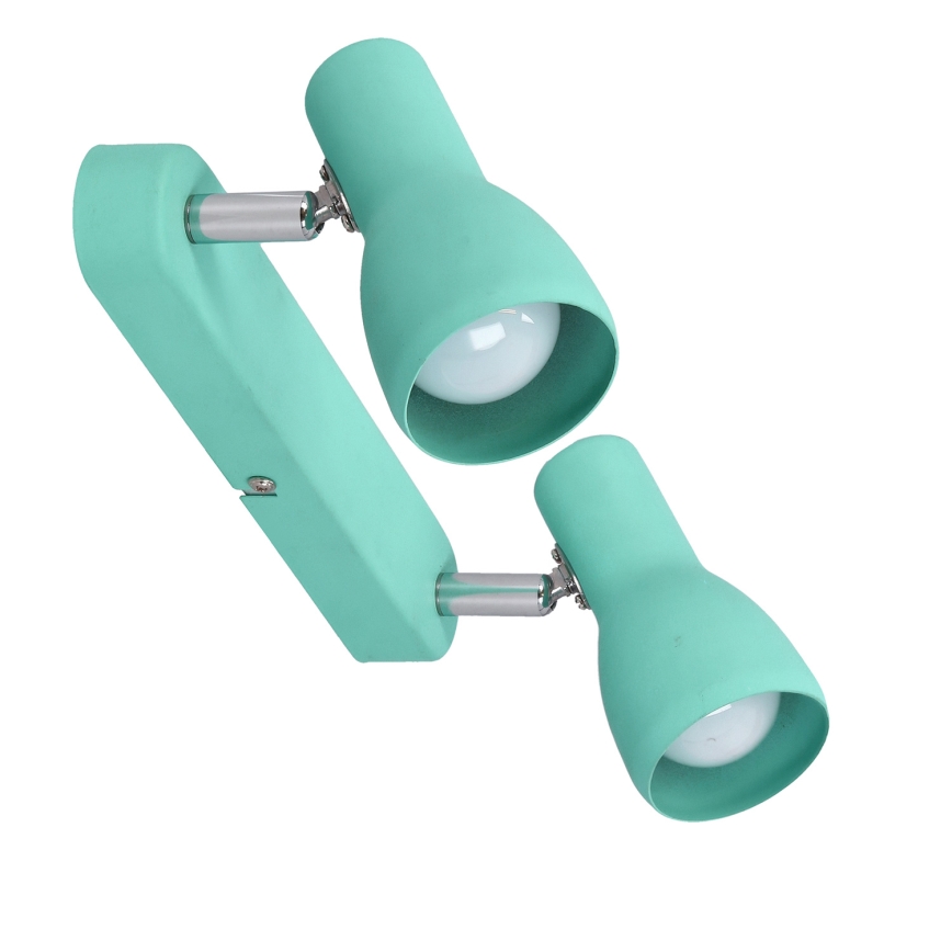 Spot  PICARDO 2xE14/40W/230V turquoise