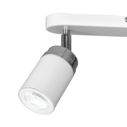 Spot RENO 2xGU10/8W/230V wit/glanzend chroom