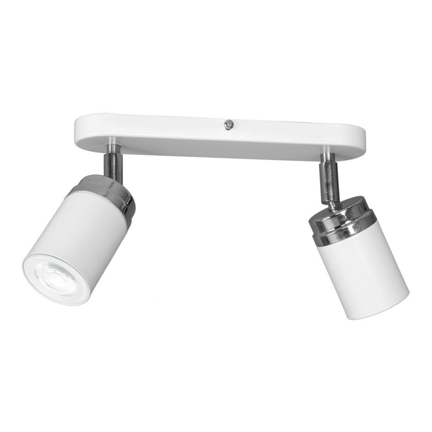 Spot RENO 2xGU10/8W/230V wit/glanzend chroom