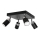 Spot RENO 4xGU10/8W/230V zwart/glanzend chroom