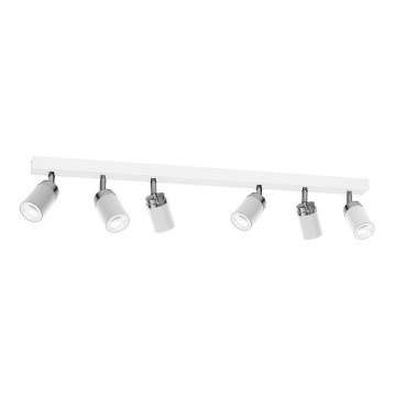 Spot RENO 6xGU10/8W/230V wit/glanzend chroom