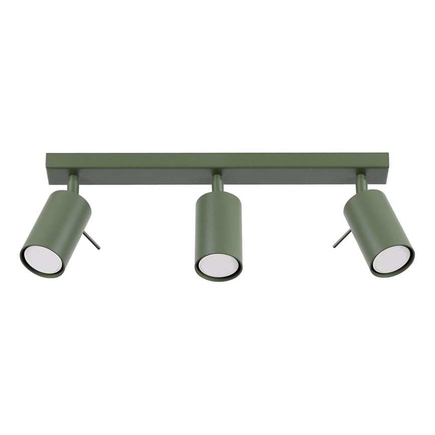 Spot RING 3xGU10/10W/230V groen
