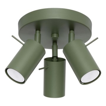 Spot RING 3xGU10/10W/230V groen