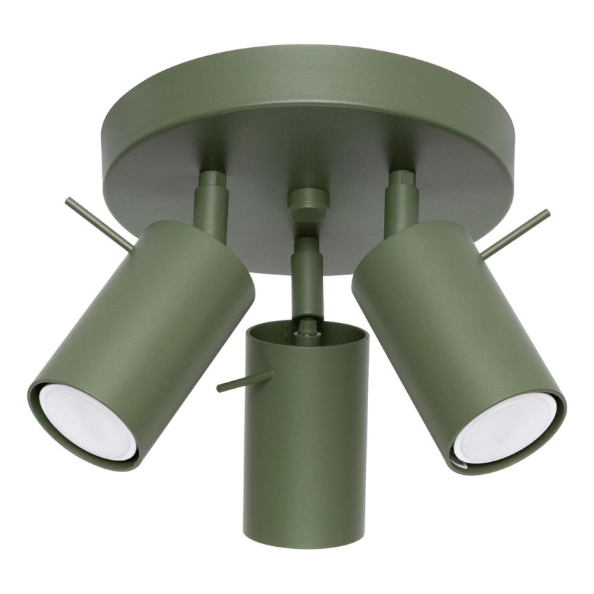 Spot RING 3xGU10/10W/230V groen