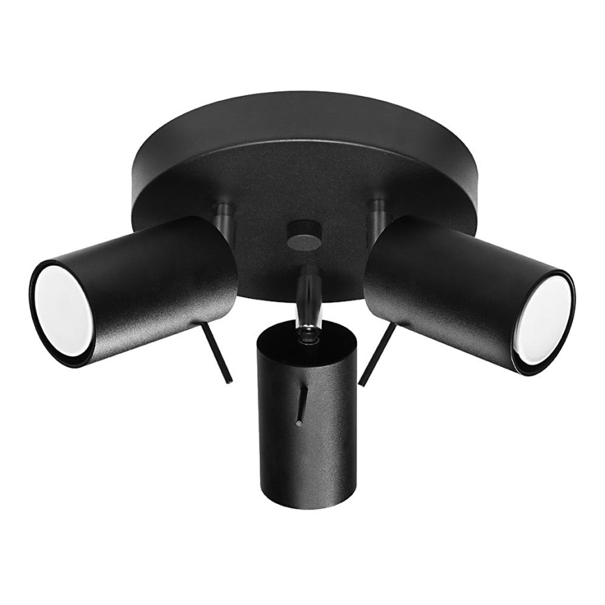 Spot RING 3xGU10/10W/230V zwart
