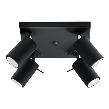 Spot RING 4 4xGU10/10W/230V zwart
