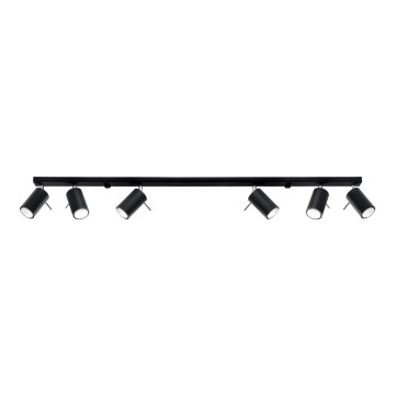 Spot RING 6L 6xGU10/40W/230V zwart