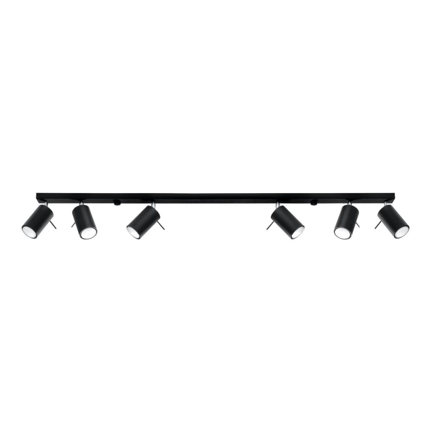 Spot RING 6L 6xGU10/40W/230V zwart