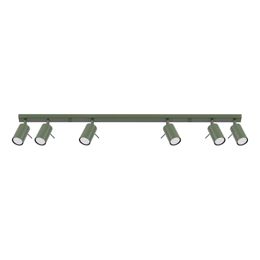Spot RING 6xGU10/10W/230V groen