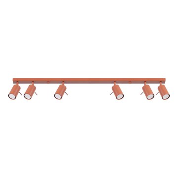 Spot RING 6xGU10/10W/230V rood