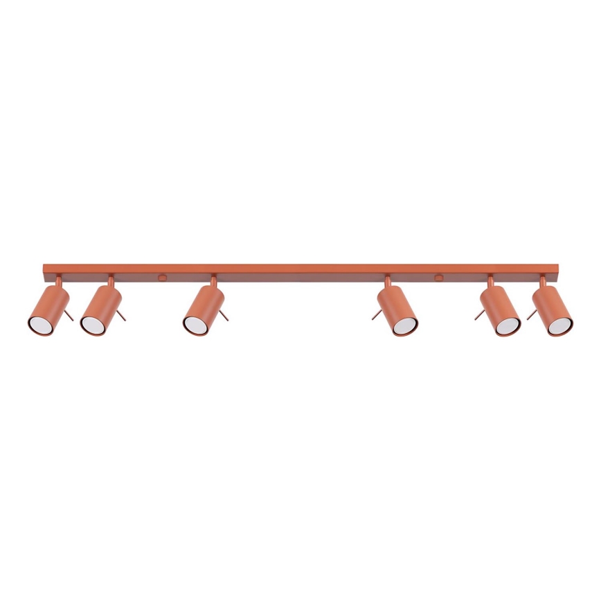 Spot RING 6xGU10/10W/230V rood