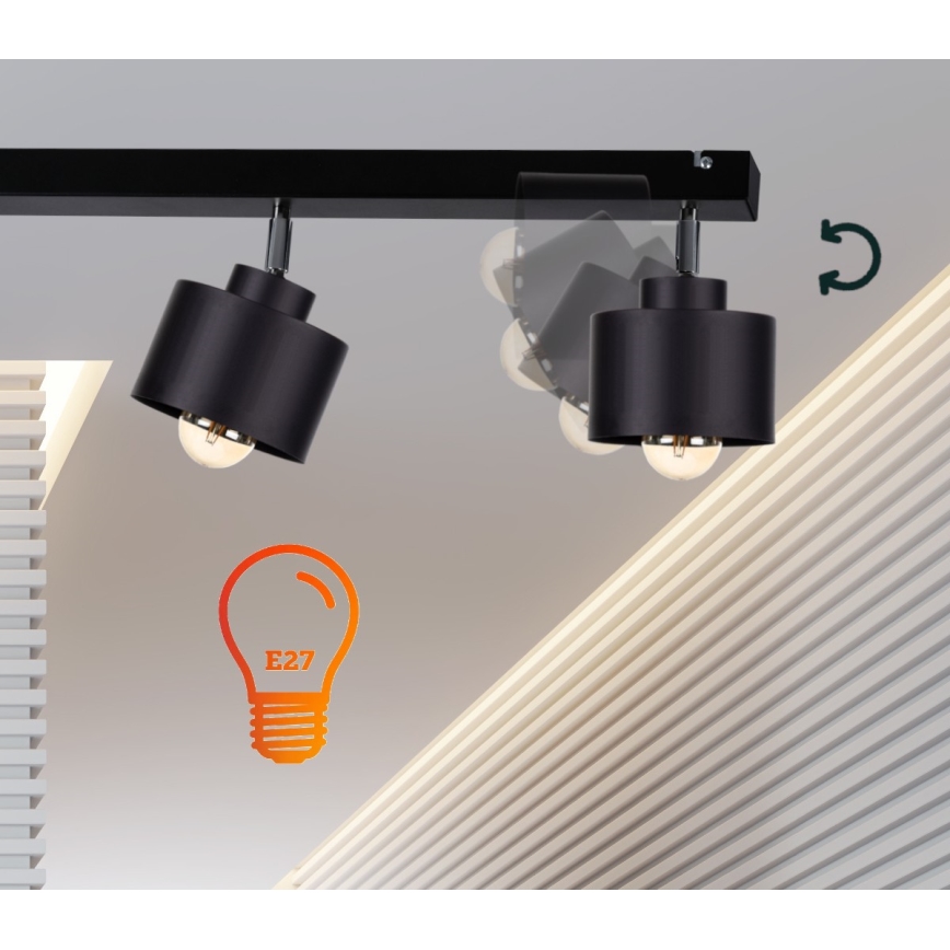 Spot  SIMPLY BLACK 3xE27/60W/230V