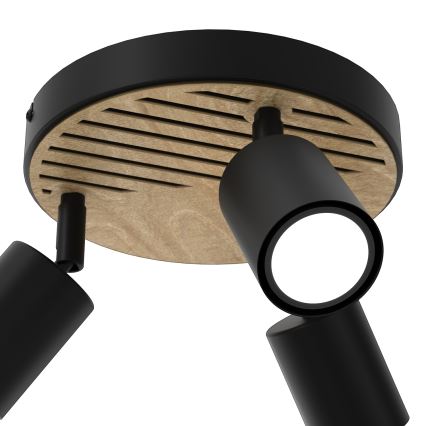 Spot TERRA 3xGU10/8W/230V zwart/eiken