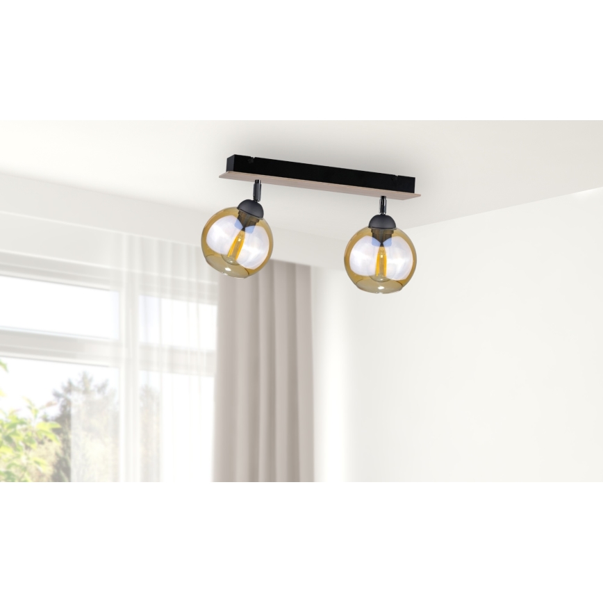 Spot  THEA WOOD 2xE27/60W/230V
