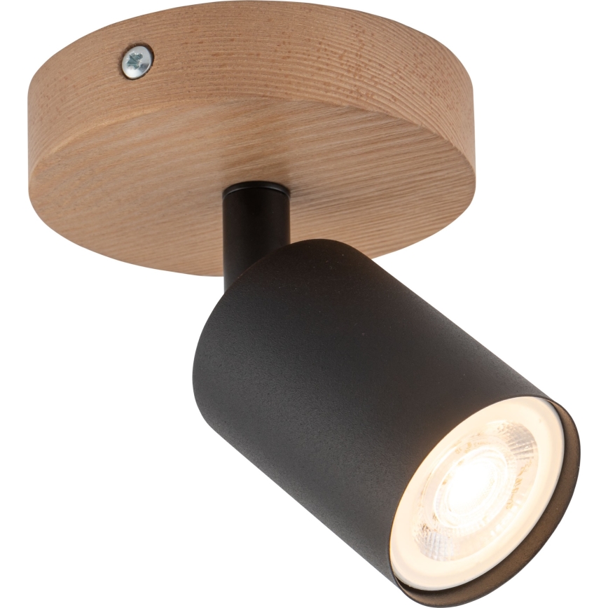 Spot TOP WOOD 1xGU10/10W/230V zwart/hout