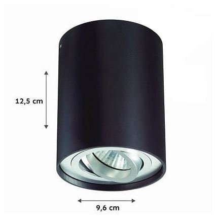 Spot TUBA 1xGU10/50W/230V zwart