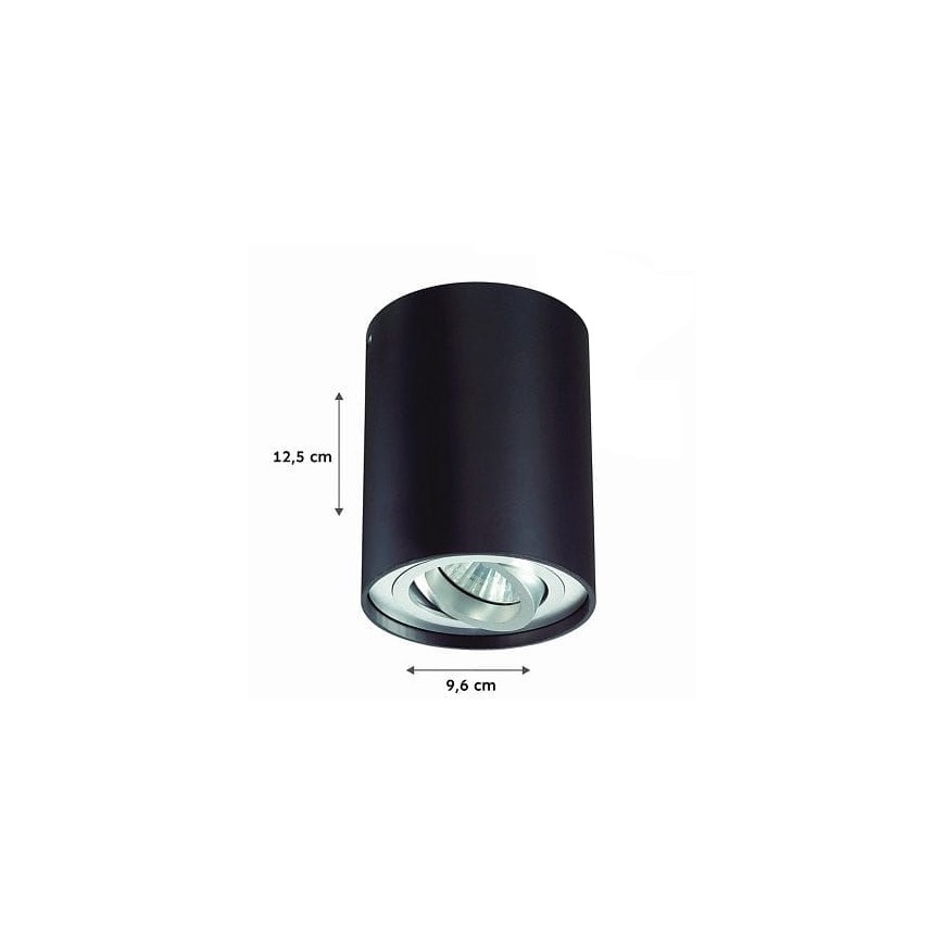 Spot TUBA 1xGU10/50W/230V zwart