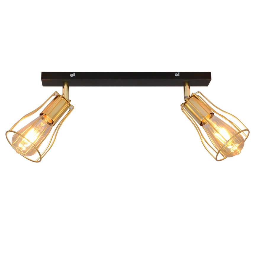 Spot  TUBE 2xE27/15W/230V goud/zwart