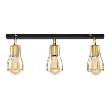 Spot  TUBE 3xE27/15W/230V goud/zwart