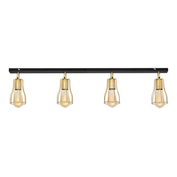 Spot  TUBE 4xE27/15W/230V goud/zwart
