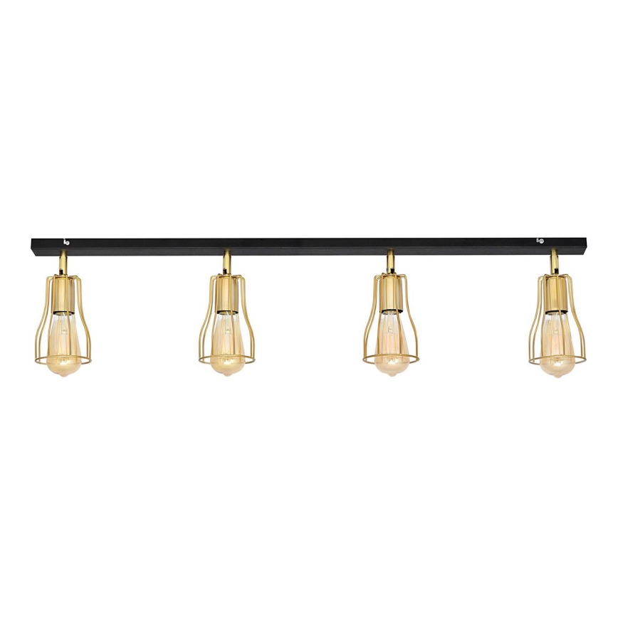Spot  TUBE 4xE27/15W/230V goud/zwart