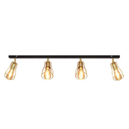 Spot  TUBE 4xE27/15W/230V goud/zwart