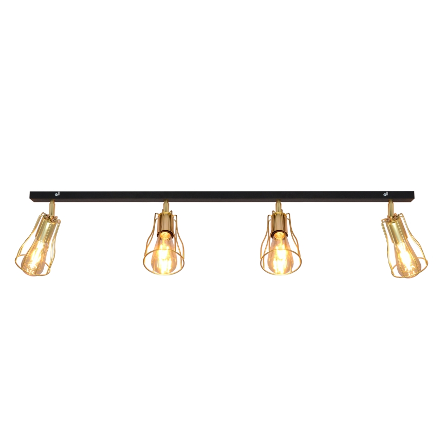 Spot  TUBE 4xE27/15W/230V goud/zwart