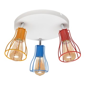 Spot TUBE II 3xE27/15W/230V oranje/blauw/rood