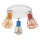 Spot TUBE II 3xE27/15W/230V oranje/blauw/rood