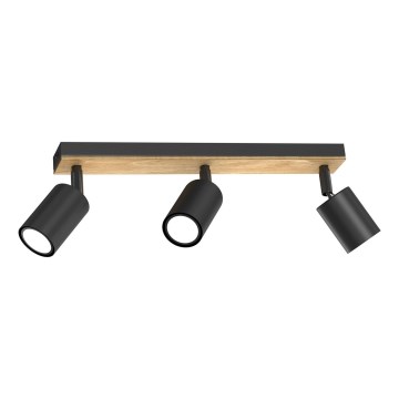 Spot TULON 3xGU10/8W/230V zwart/eiken
