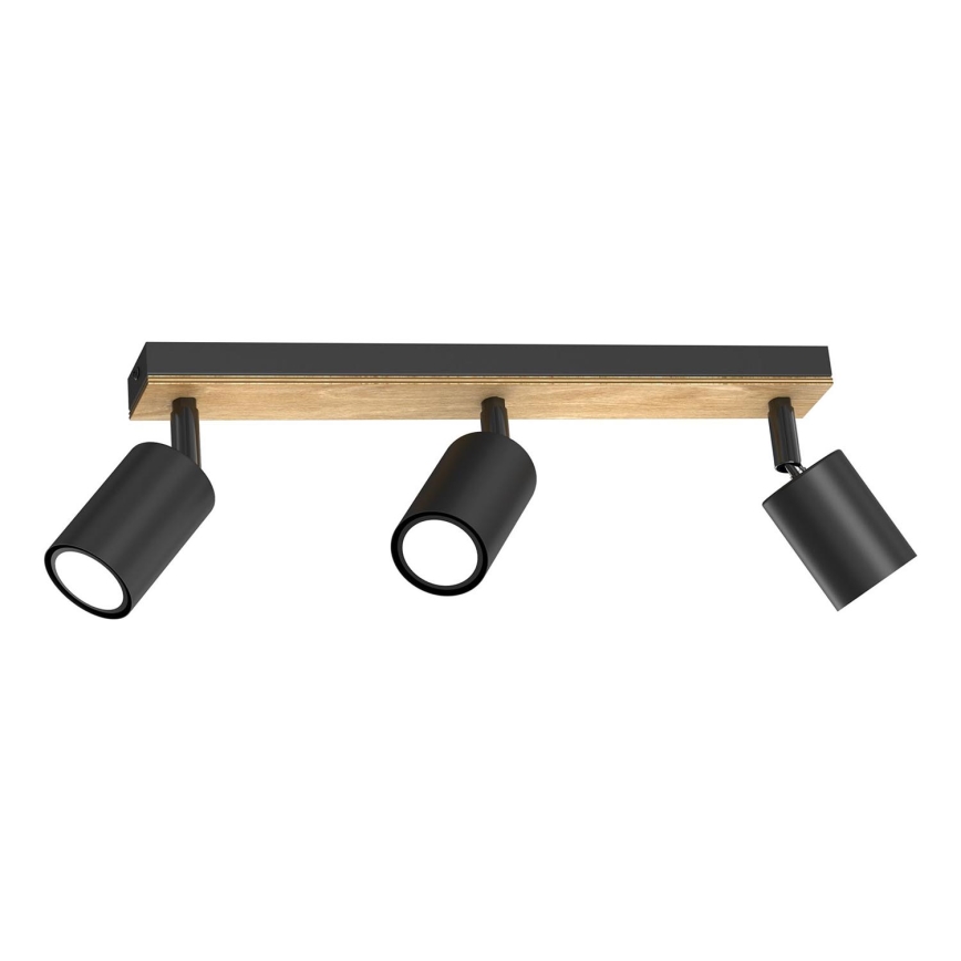 Spot TULON 3xGU10/8W/230V zwart/eiken