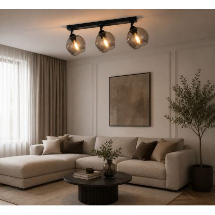 Spot UNO 3xE27/60W/230V zwart