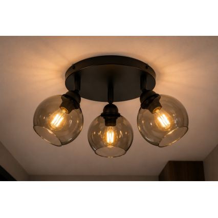 Spot UNO 3xE27/60W/230V zwart