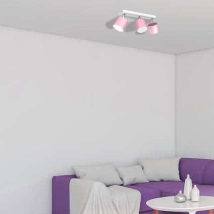 Spot Verlichting DIXIE 3xGX53/11W/230V roze