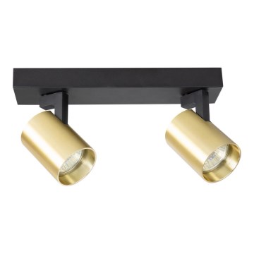 Spot VOLF 2xGU10/10W/230V goud/zwart
